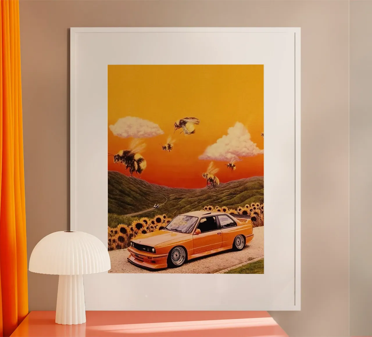 Frank Ocean Blond poster con telaio in legno da Musadad Shop