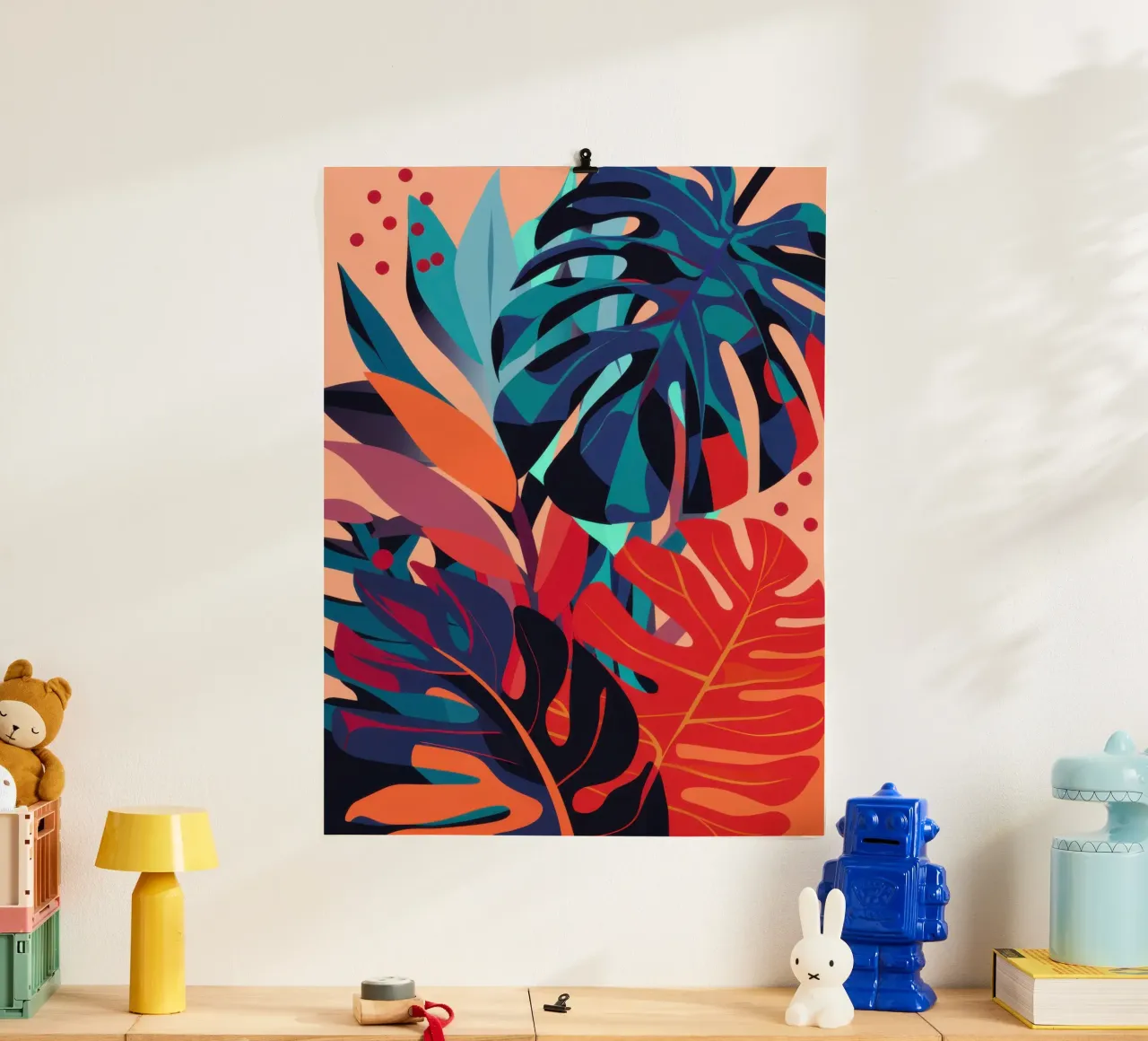 Focus Monstera scarlatta poster da Wish Studio
