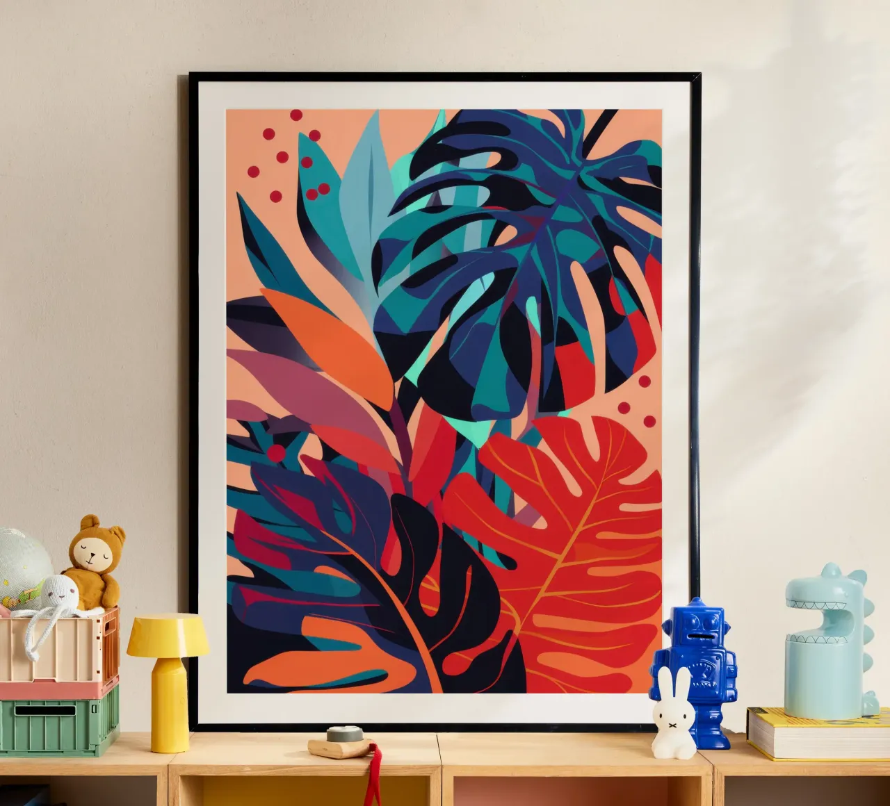 Focus Monstera scarlatta poster da Wish Studio