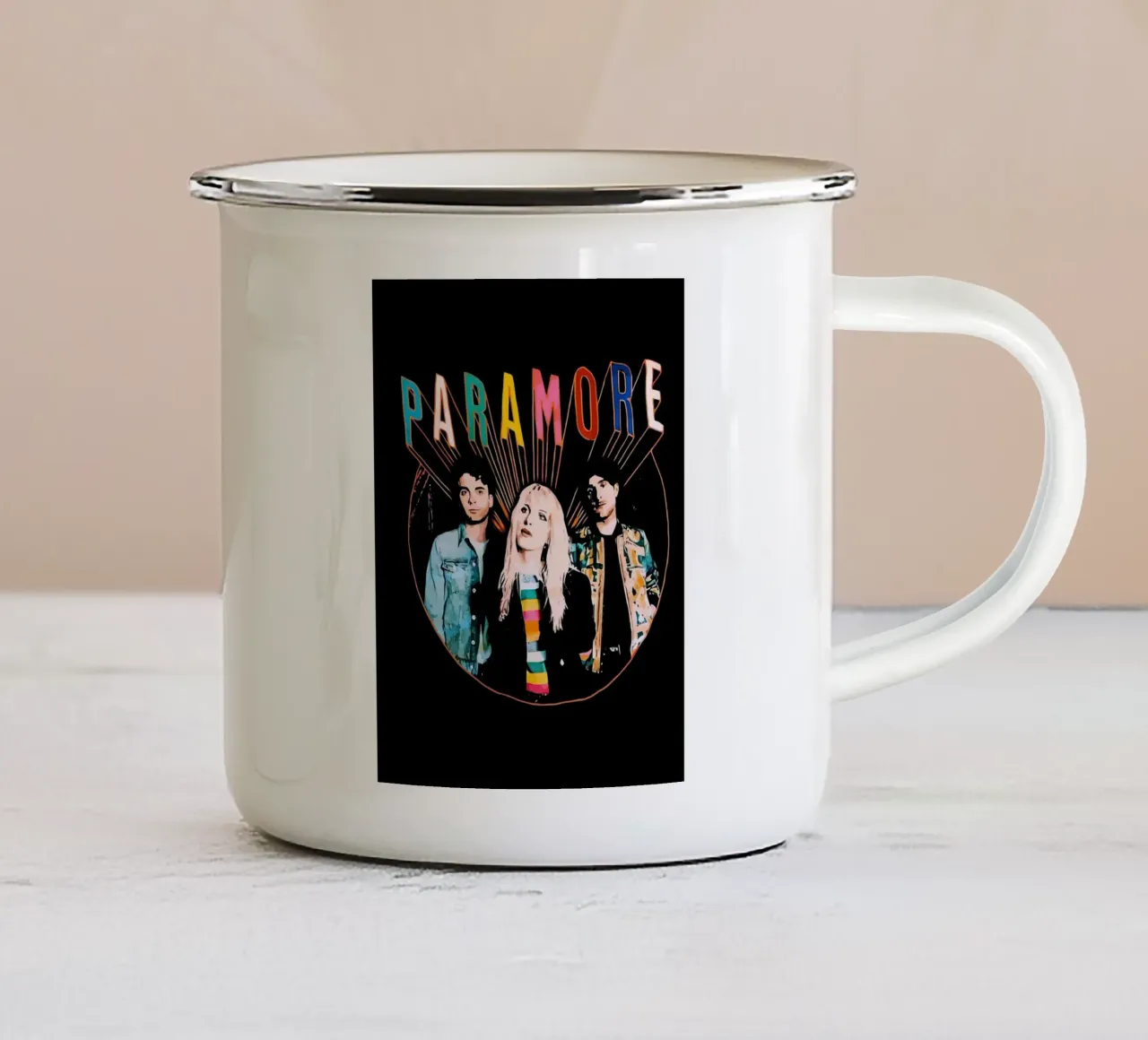 Paramore tazza in smalto da Musadad Shop