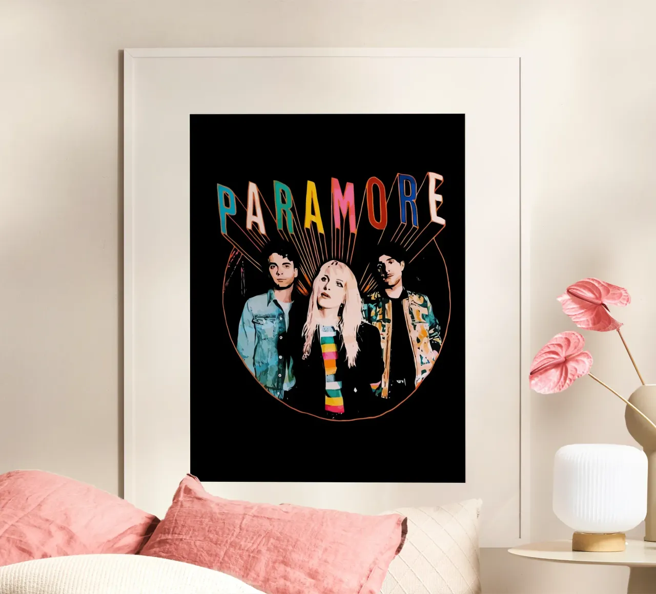 Paramore poster con telaio in alluminio da Musadad Shop