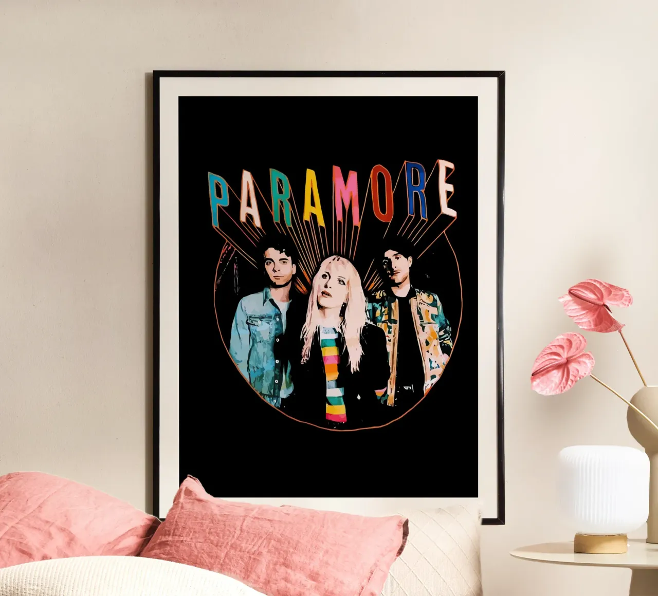 Paramore poster con telaio in alluminio da Musadad Shop