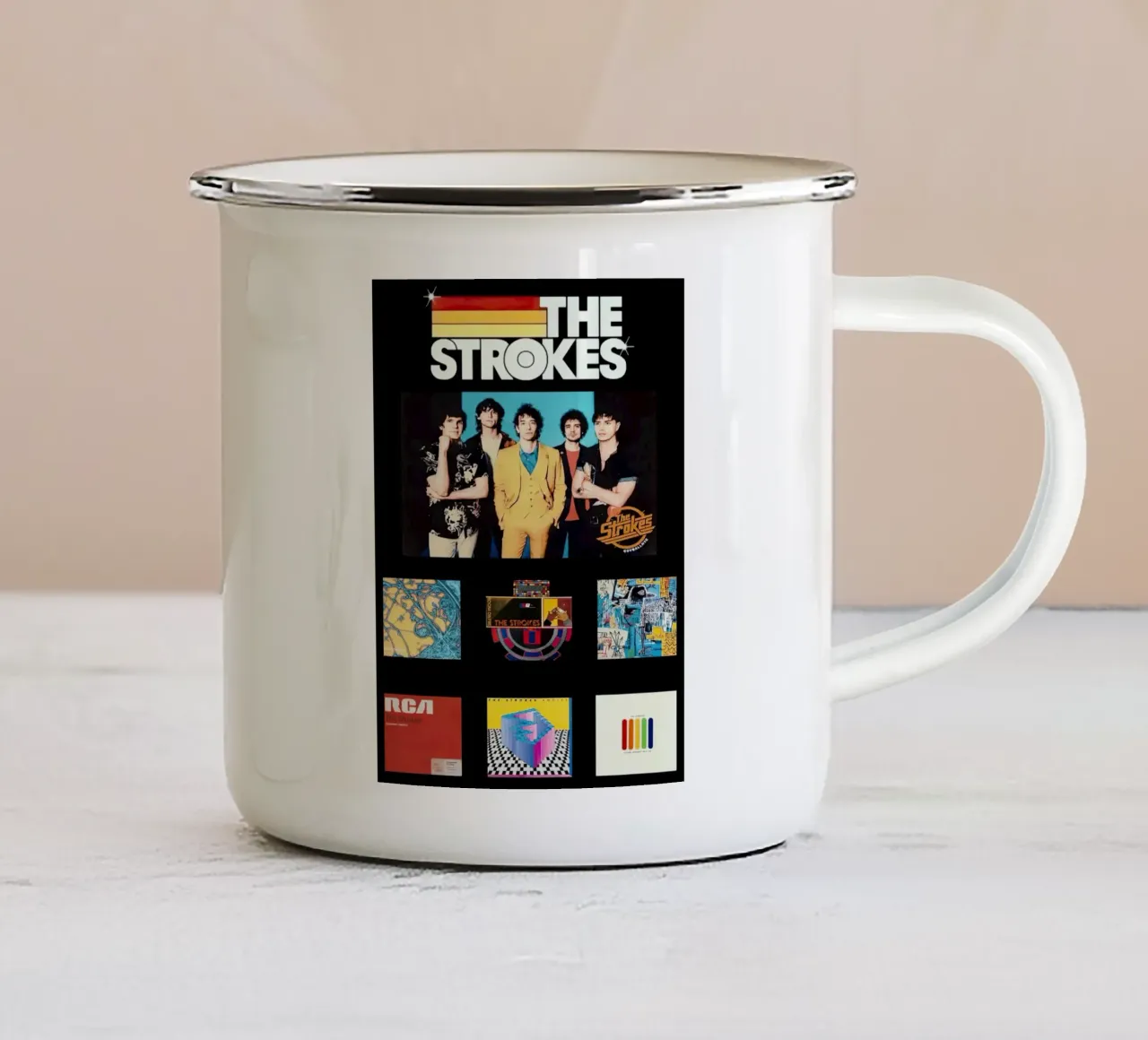 The Strokes tazza in smalto da Musadad Shop