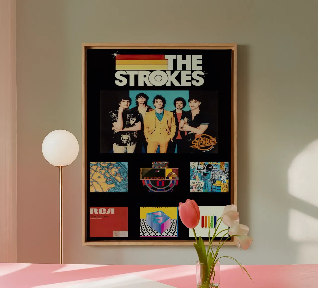 The Strokes canvas with Floater frame by Musadad Shop