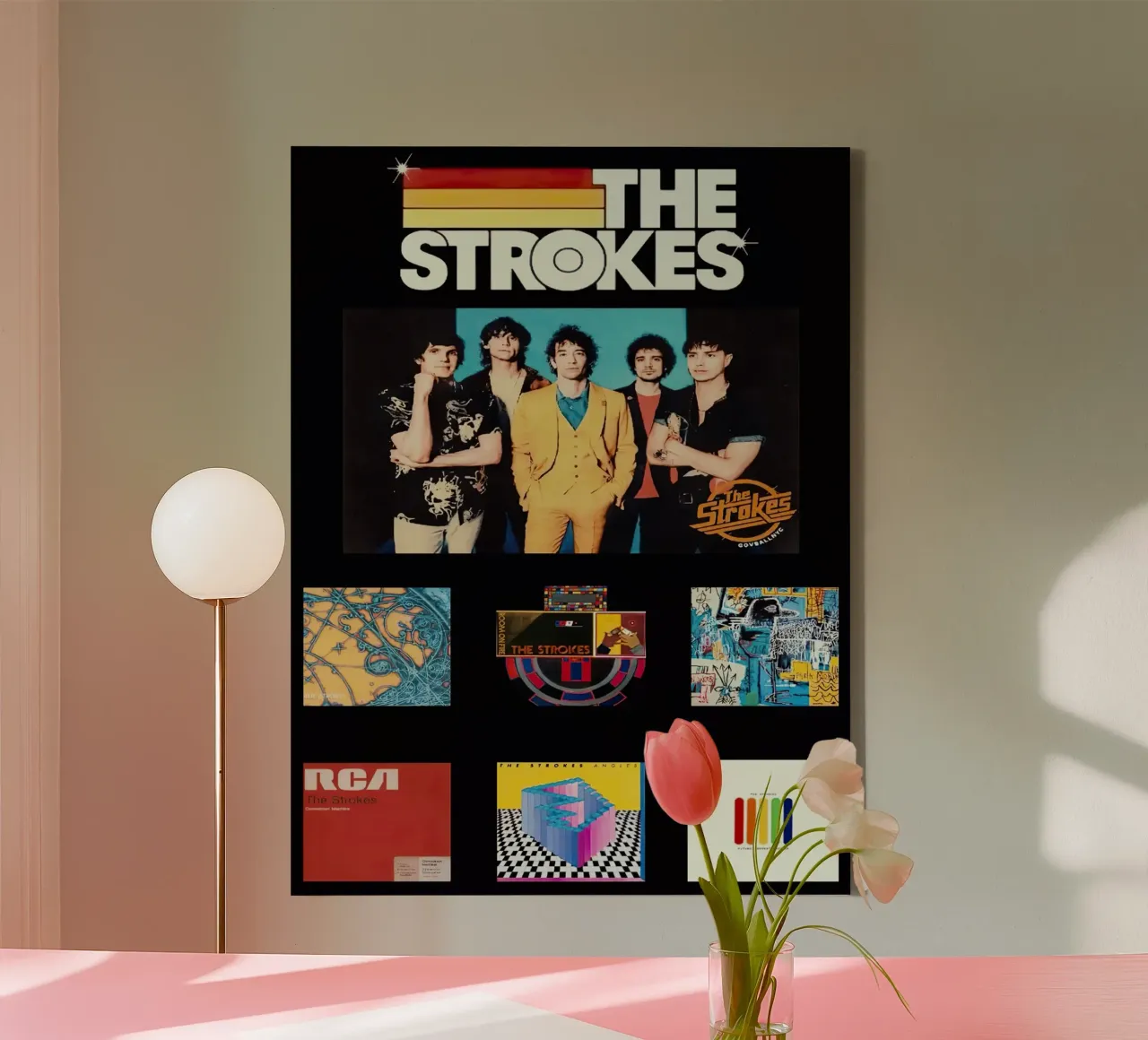 The Strokes canvas with Floater frame by Musadad Shop