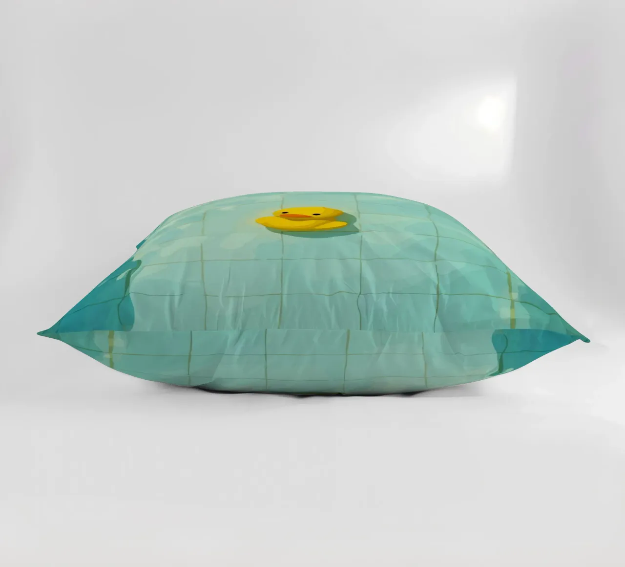 Duck drowns in swimming pool cuscino da Dumery Art