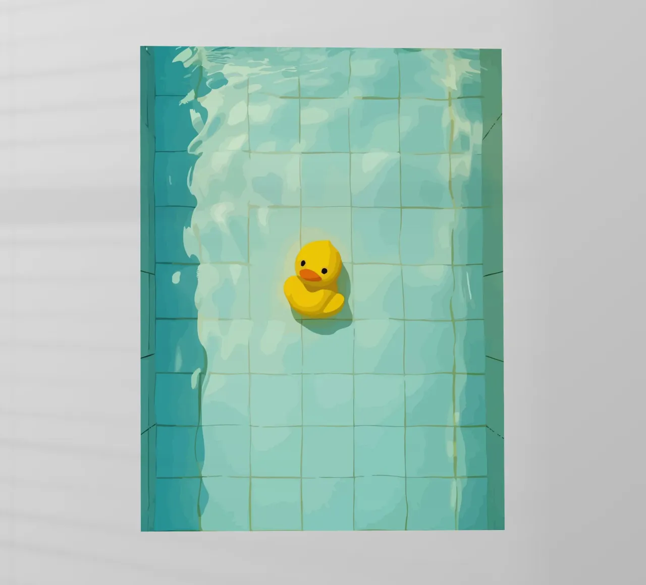 Duck drowns in swimming pool pellicola backlit da Dumery Art