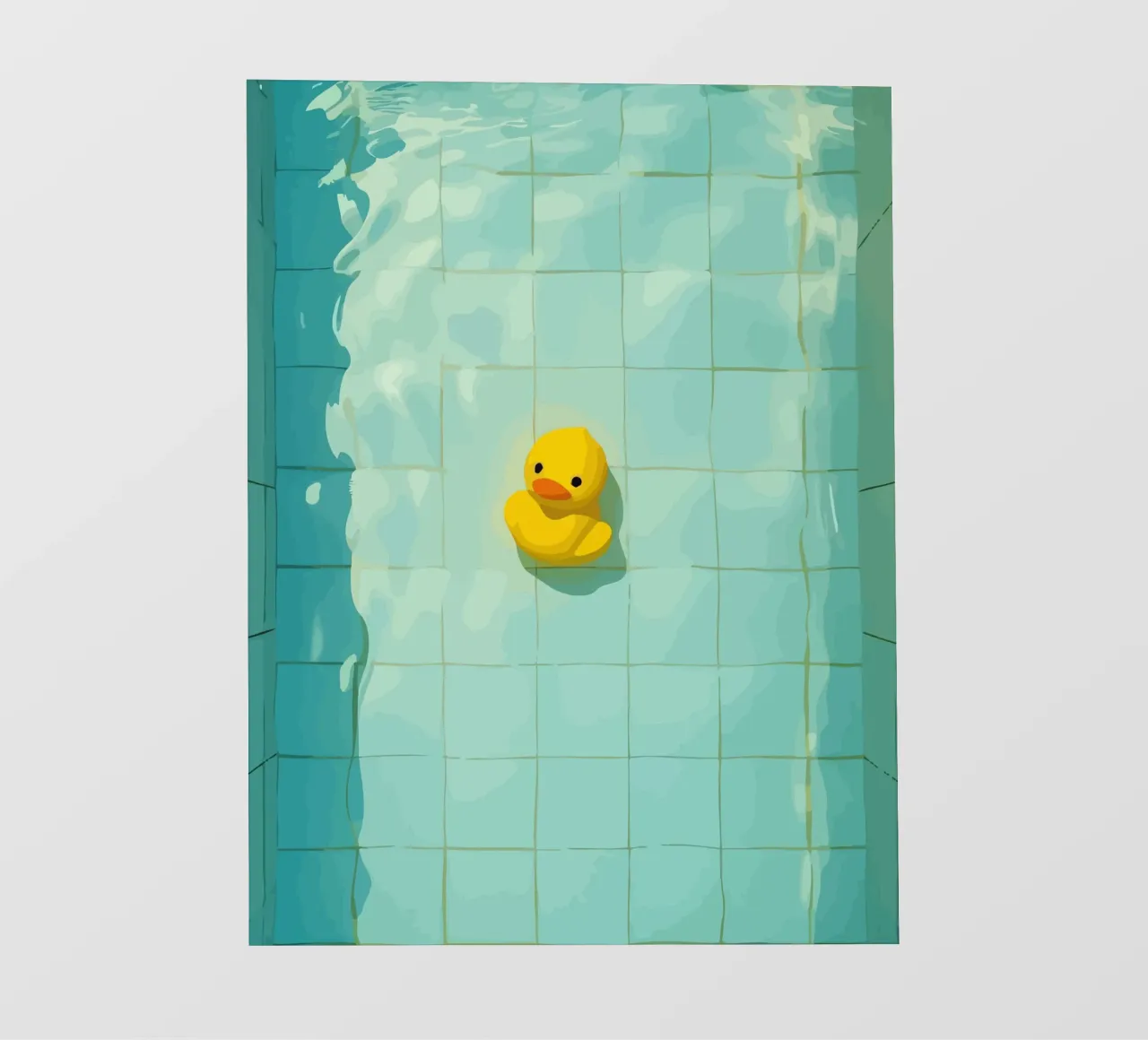Duck drowns in swimming pool pellicola backlit da Dumery Art