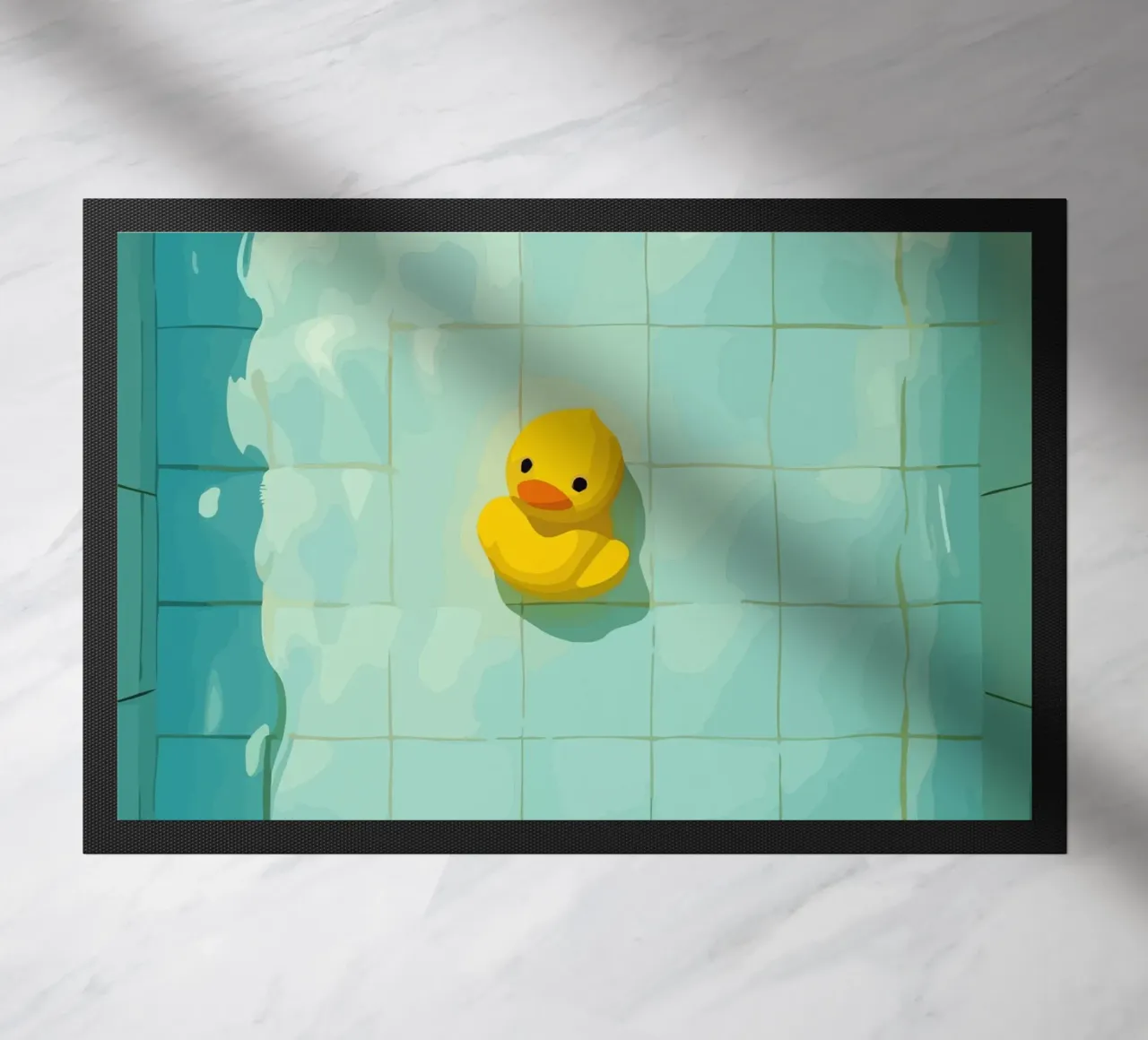 Duck drowns in swimming pool zerbino da Dumery Art
