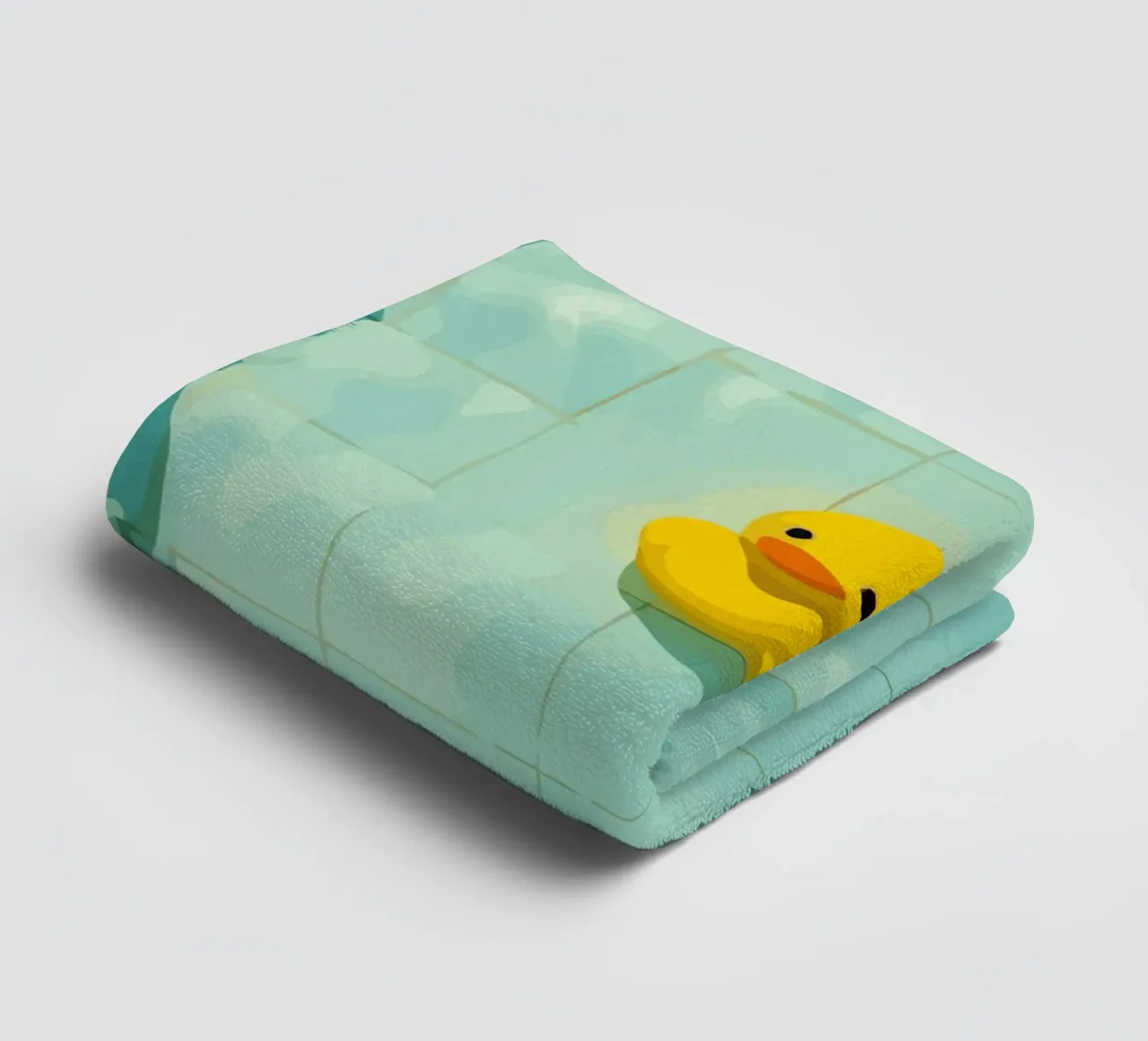 Duck drowns in swimming pool asciugamano da bagno da Dumery Art