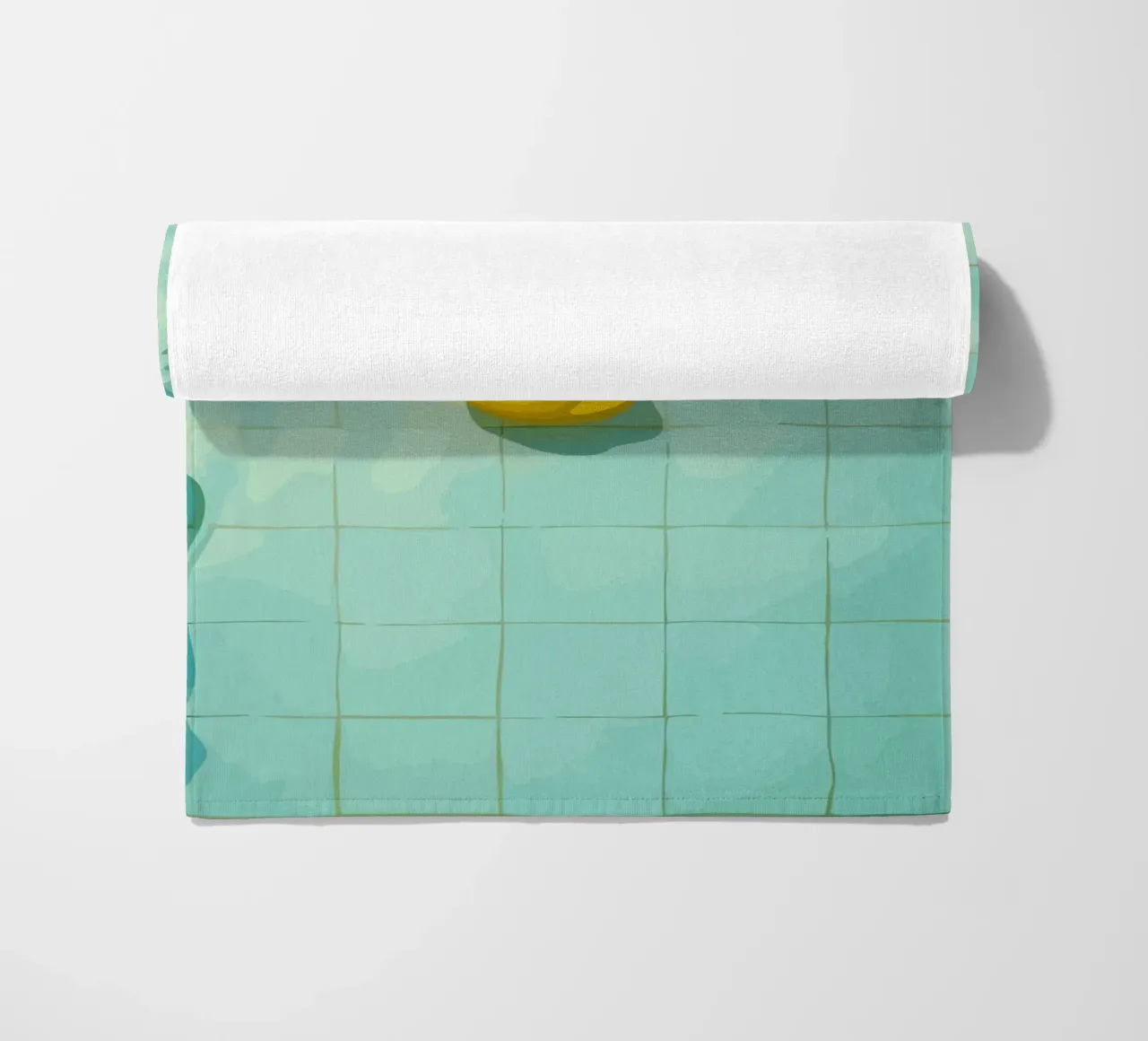 Duck drowns in swimming pool telo mare da Dumery Art