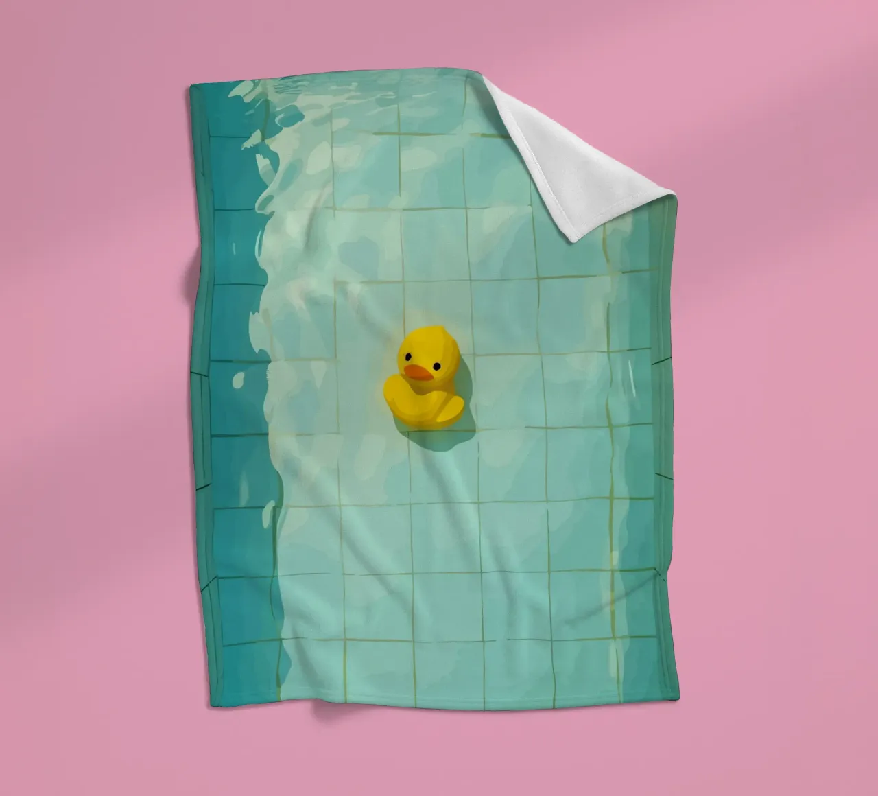 Duck drowns in swimming pool coperta in pile da Dumery Art