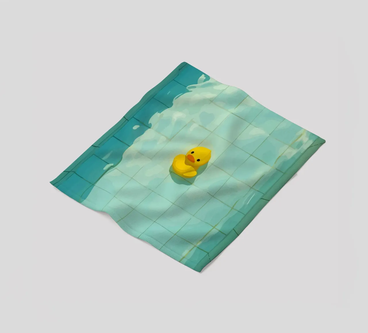 Duck drowns in swimming pool coperta in pile da Dumery Art