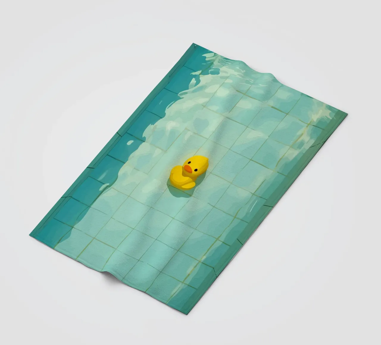 Duck drowns in swimming pool coperta in pile da Dumery Art