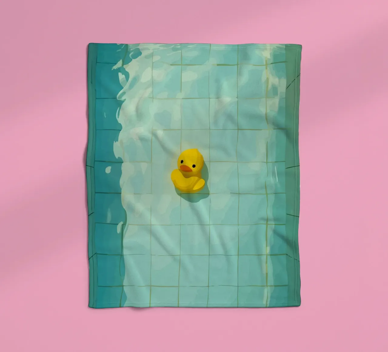 Duck drowns in swimming pool coperta in pile da Dumery Art