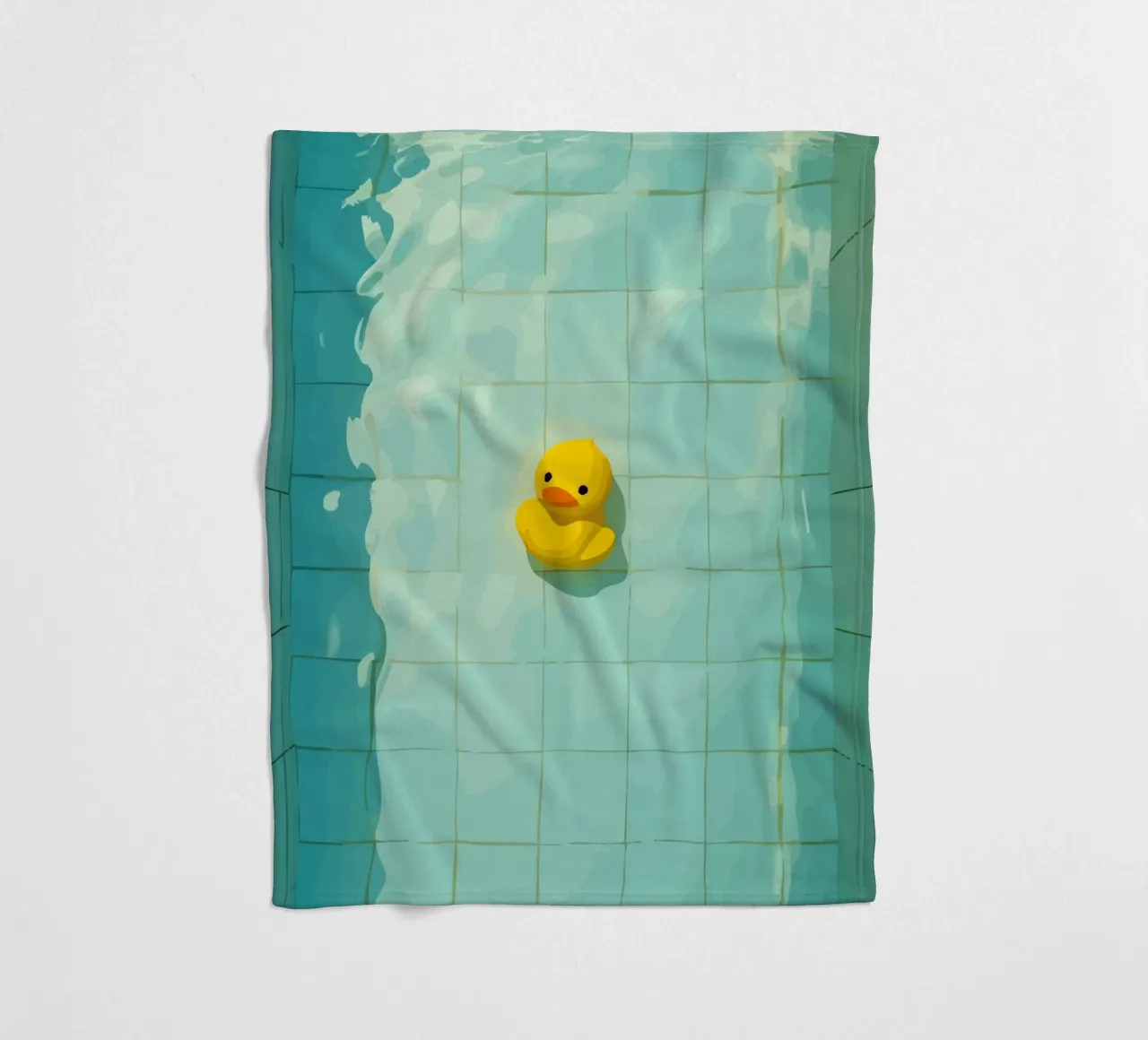 Duck drowns in swimming pool coperta in pile da Dumery Art