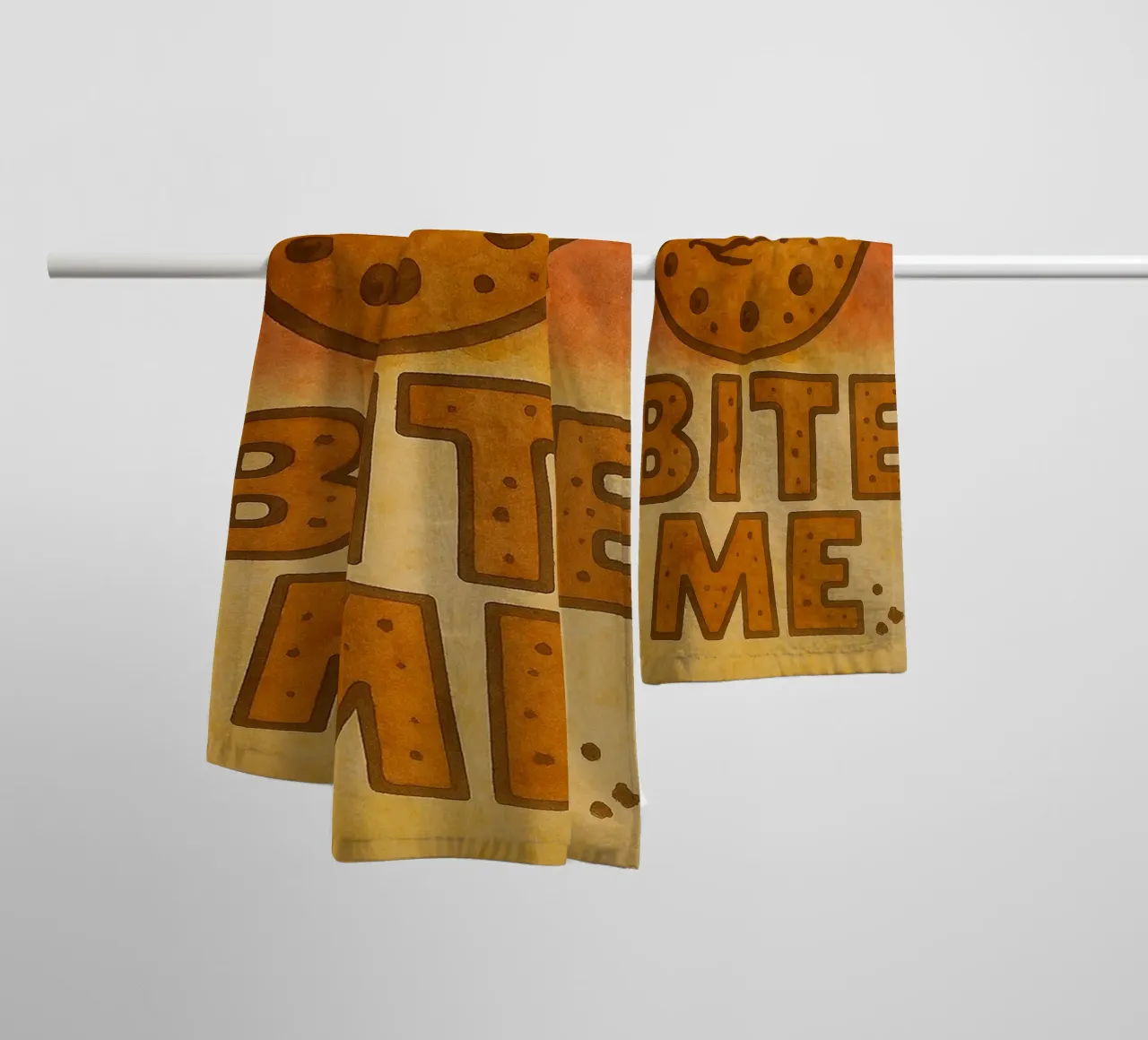funny cookies bite me towel by tanabaroo