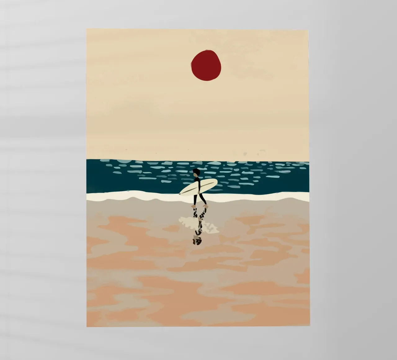 someone carrying a surfboard walking on the beach pellicola backlit da Dumery Art