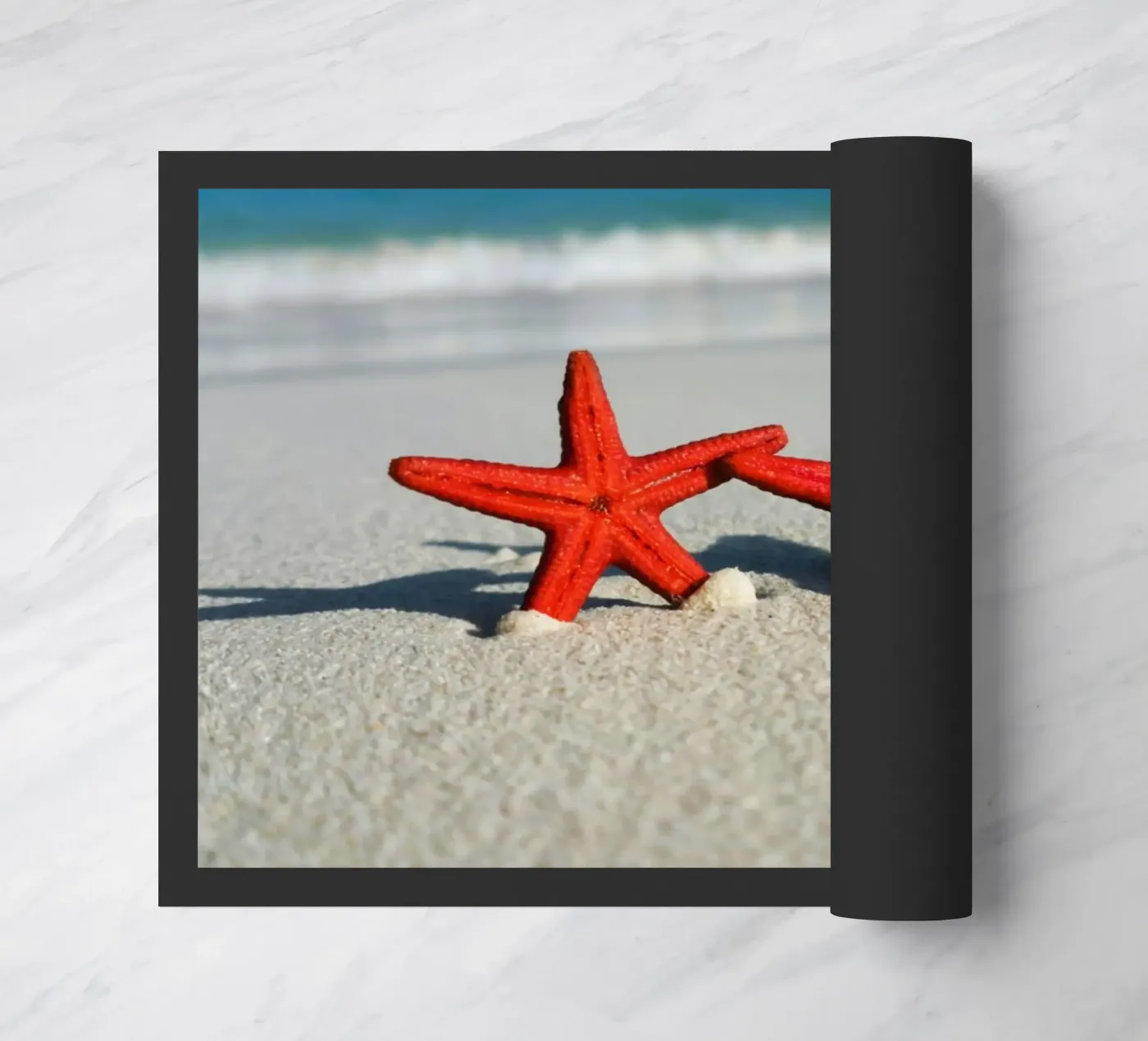 Parallel Red Stars doormat by Nature's Palette