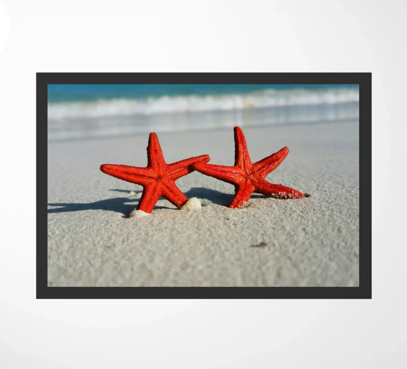 Parallel Red Stars doormat by Nature's Palette