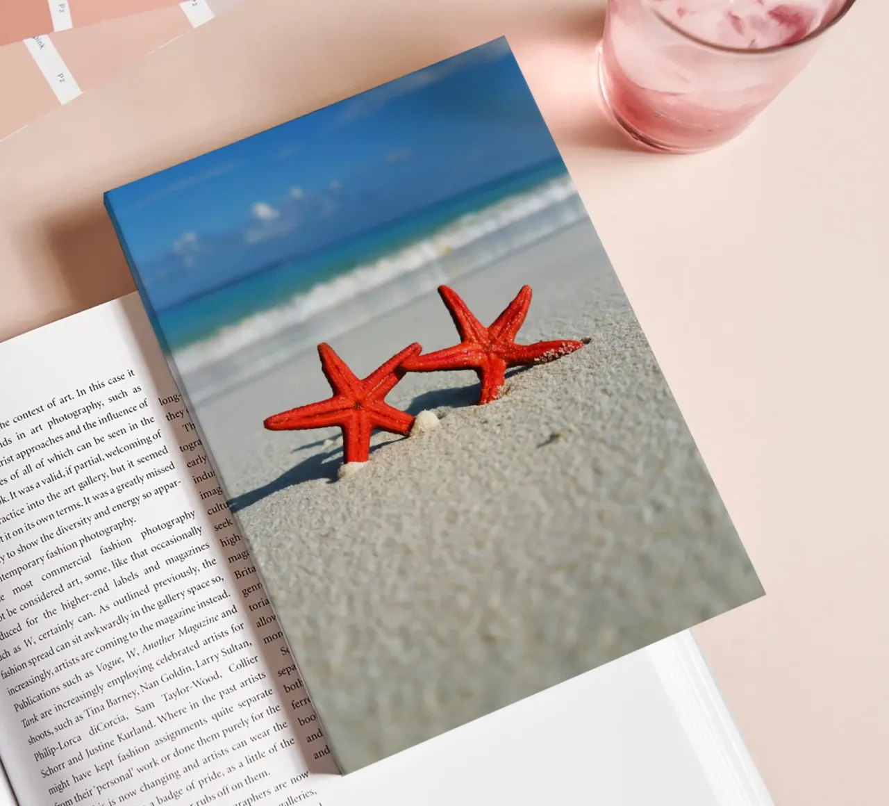 Parallel Red Stars notebook by Nature's Palette