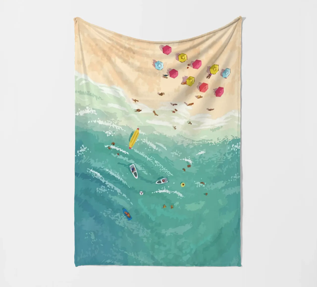 beach view from above coperta in pile da Dumery Art