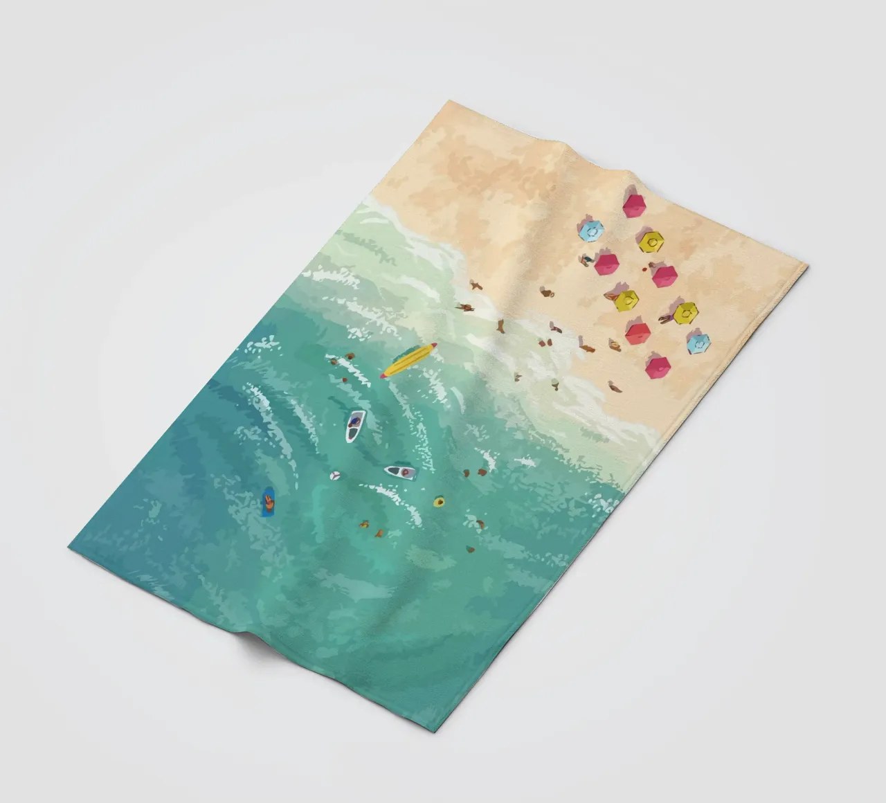 beach view from above coperta in pile da Dumery Art