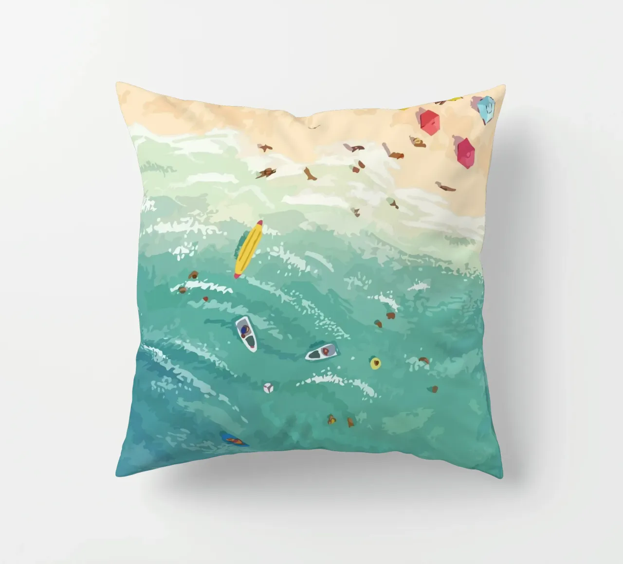 beach view from above cuscino da Dumery Art