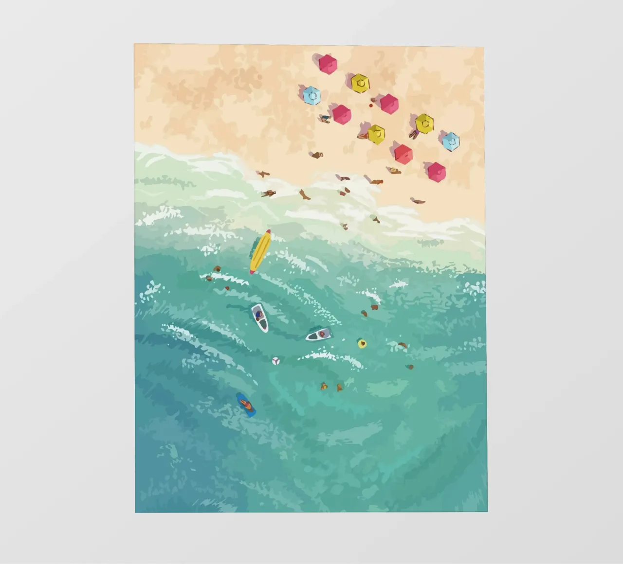 beach view from above telo in pvc da Dumery Art