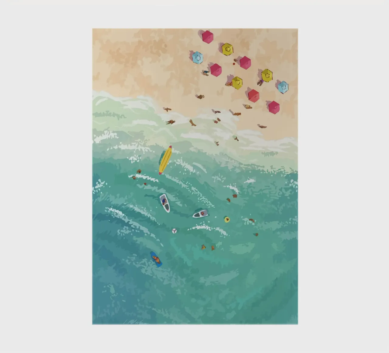 beach view from above notebook by Dumery Art