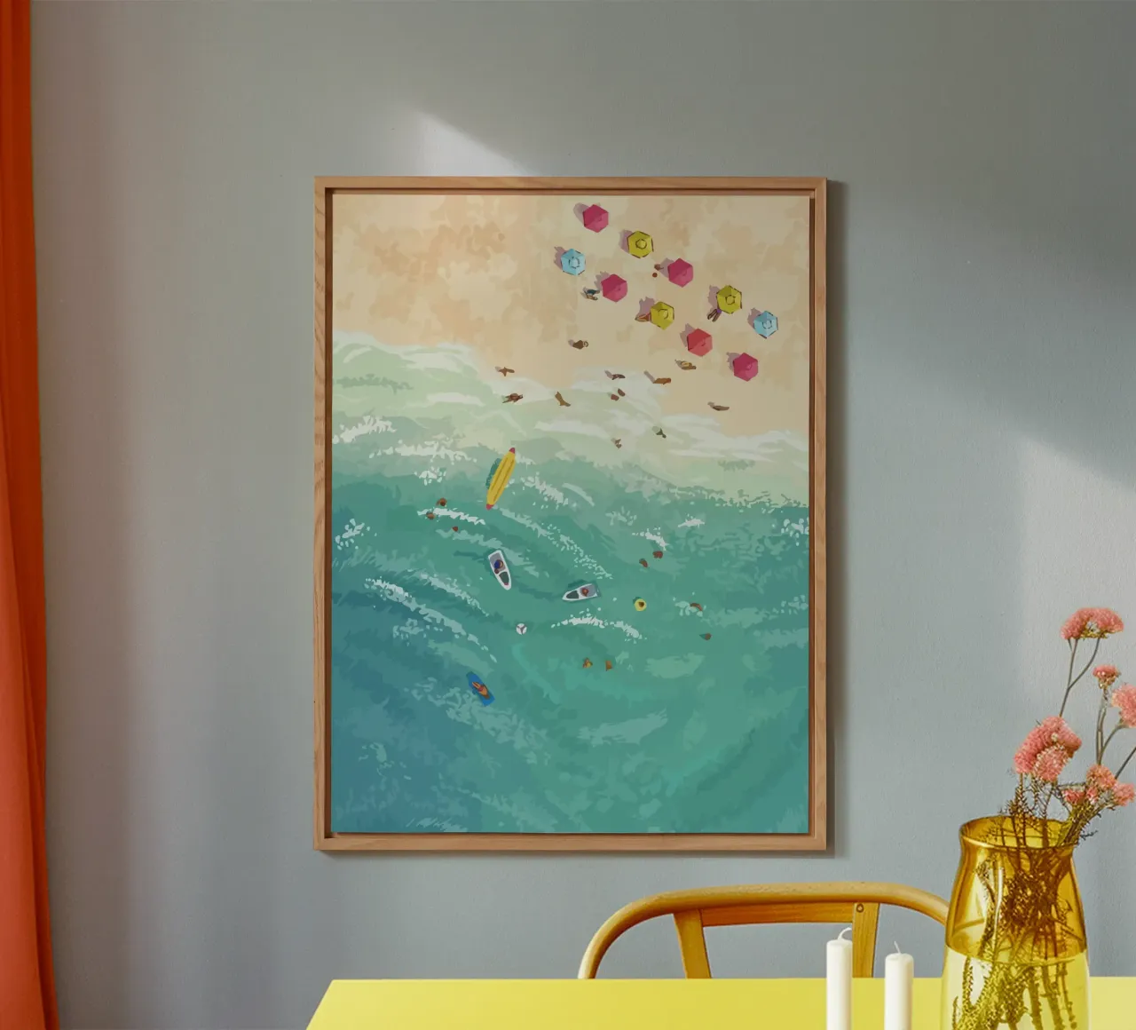 beach view from above alluminio dibond da Dumery Art