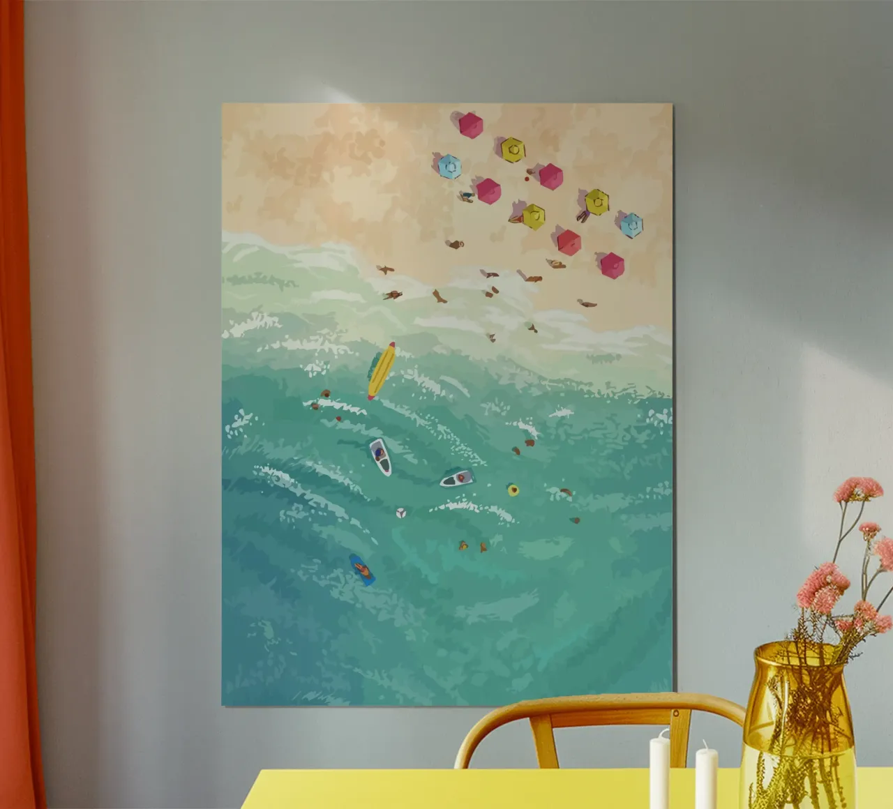 beach view from above poster da Dumery Art