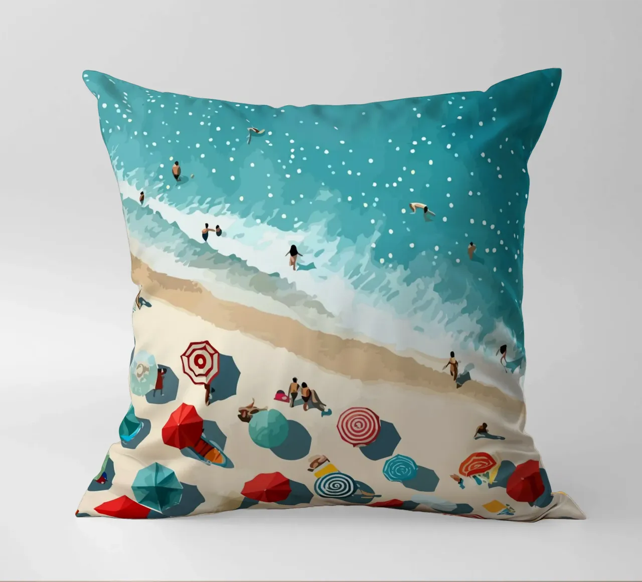 beach view from above cuscino da Dumery Art