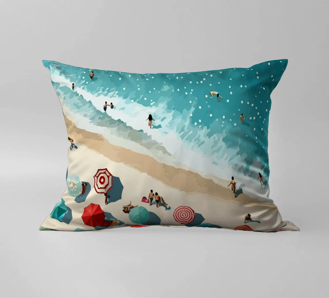 beach view from above cuscino da Dumery Art