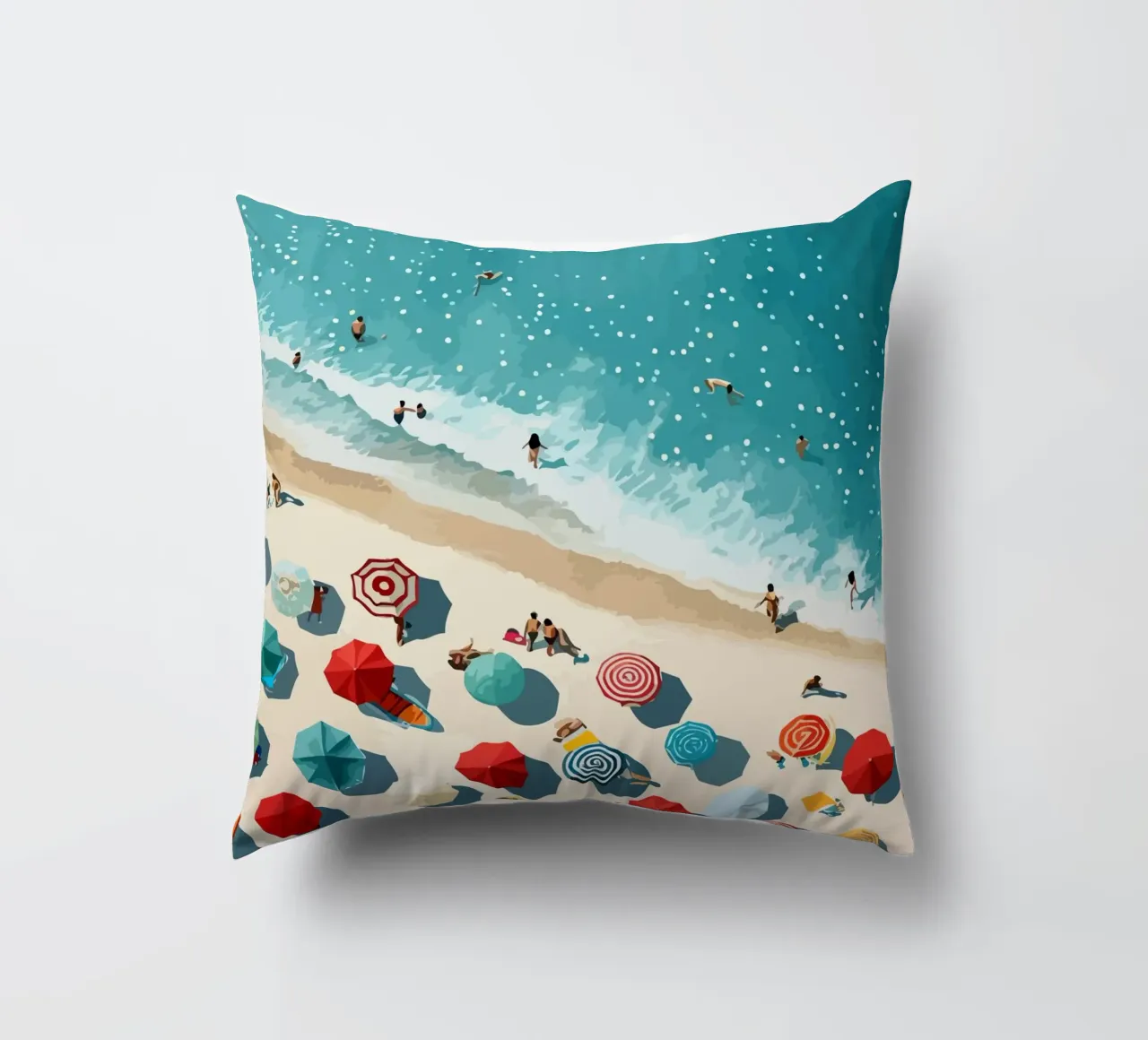 beach view from above cuscino da Dumery Art