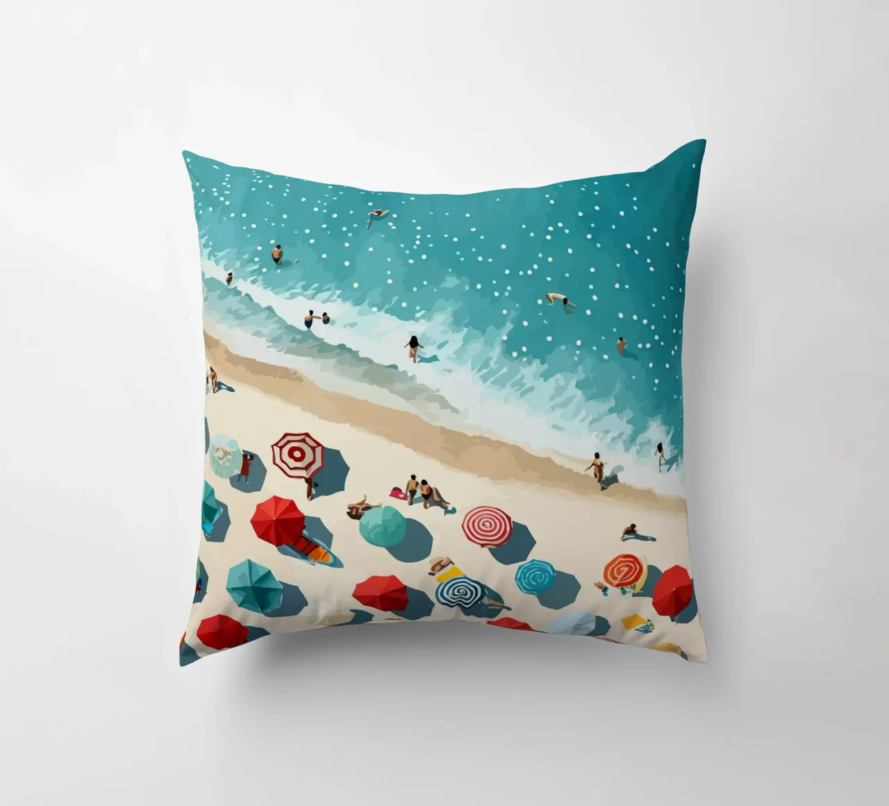 beach view from above cuscino da Dumery Art