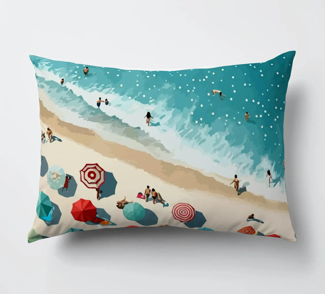 beach view from above cuscino da Dumery Art