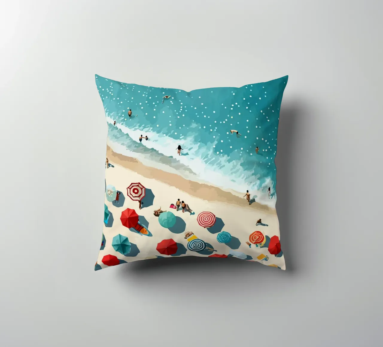beach view from above cuscino da Dumery Art