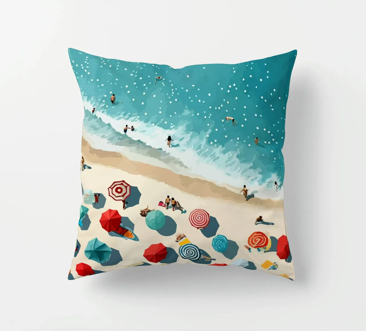 beach view from above cuscino da Dumery Art
