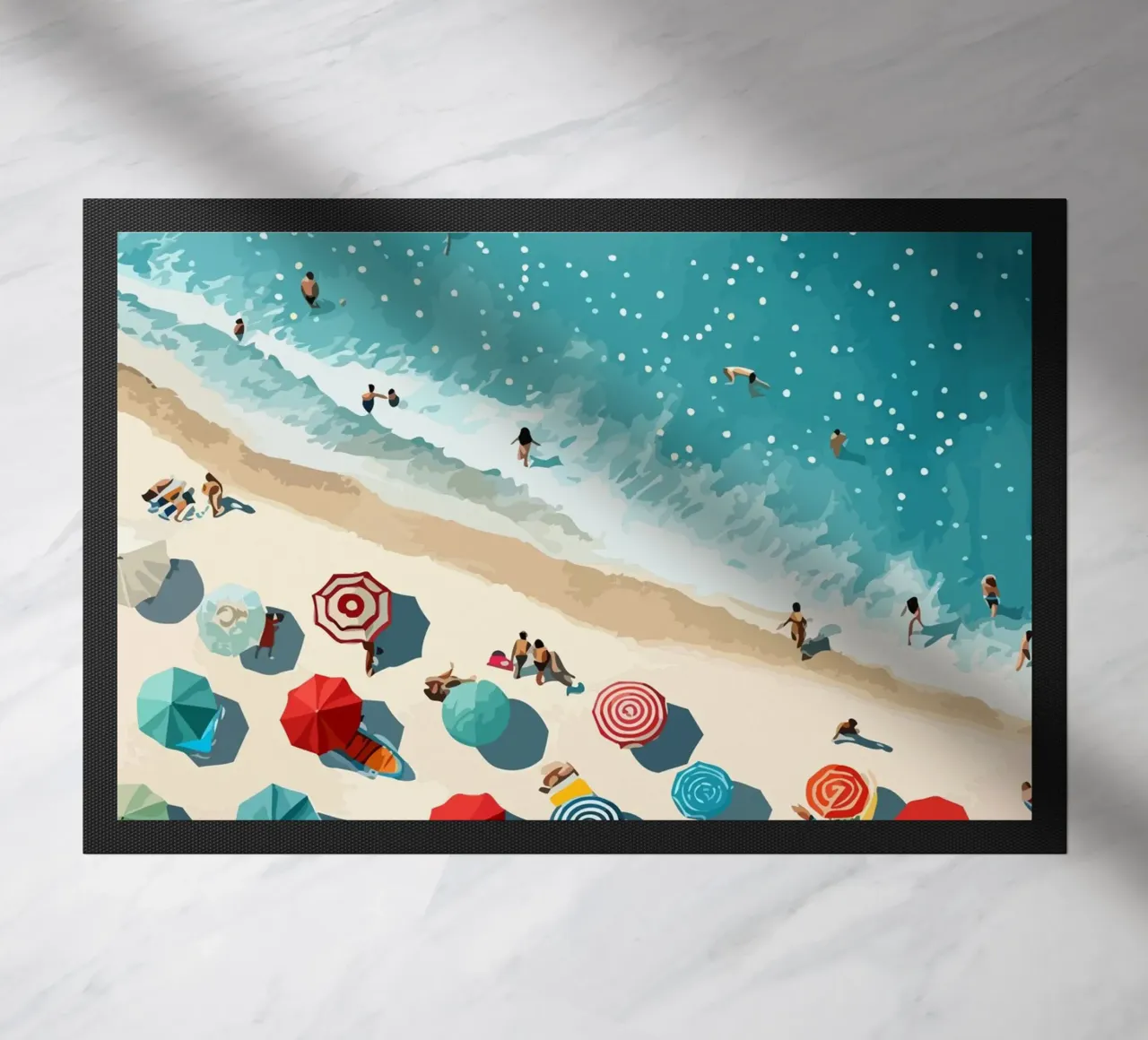 beach view from above zerbino da Dumery Art