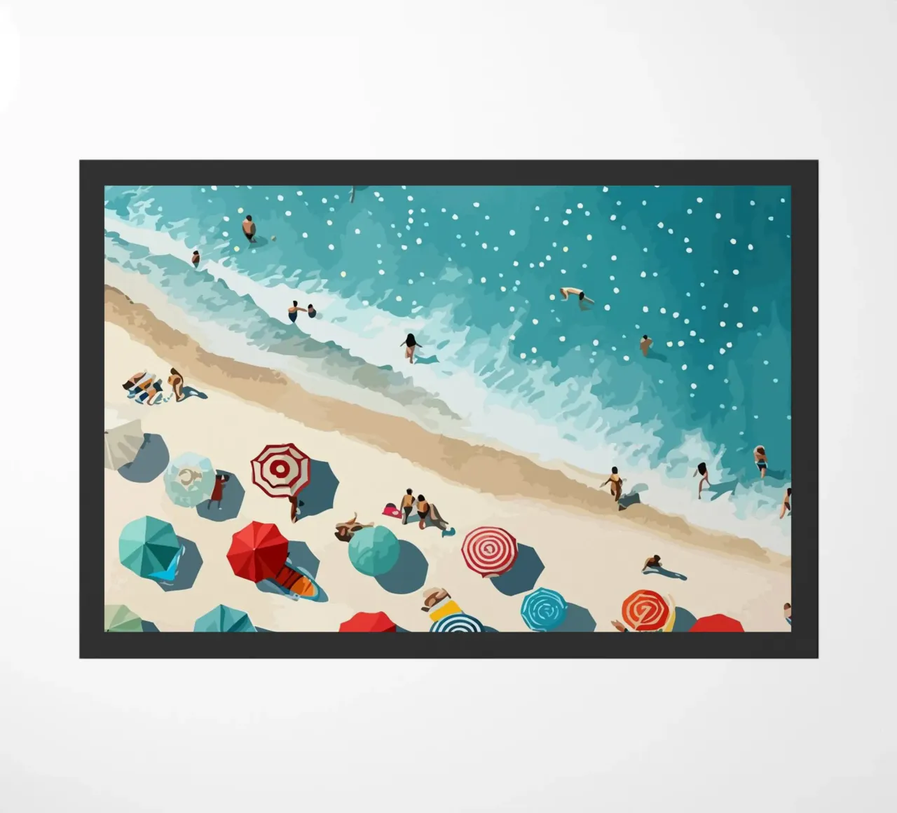 beach view from above zerbino da Dumery Art