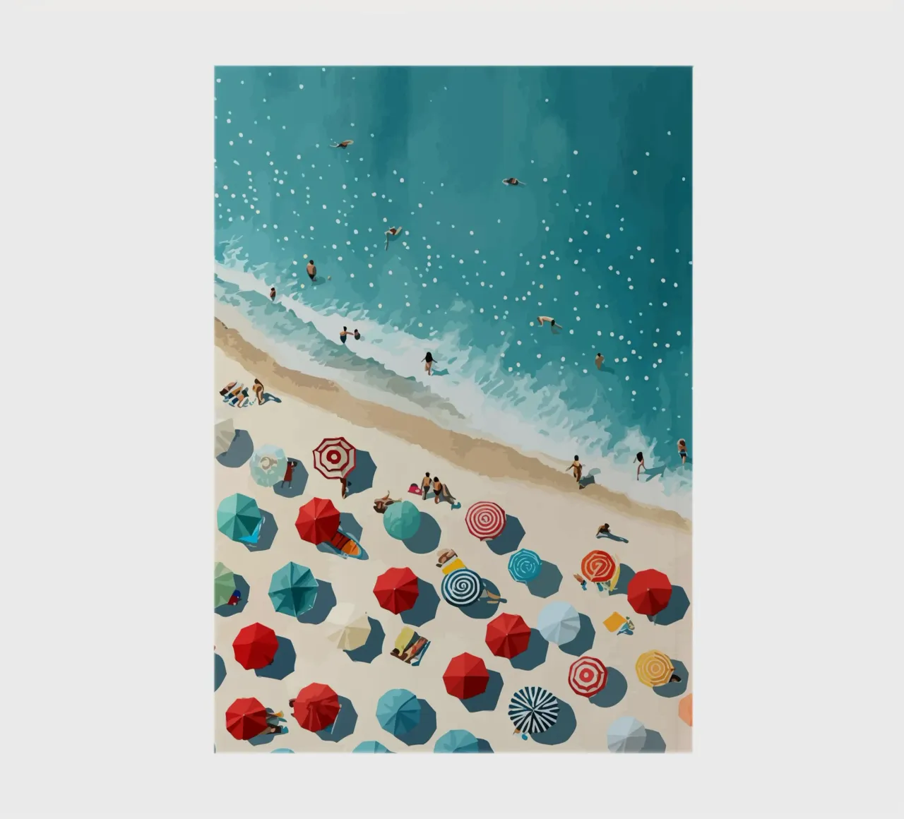 beach view from above notebook by Dumery Art