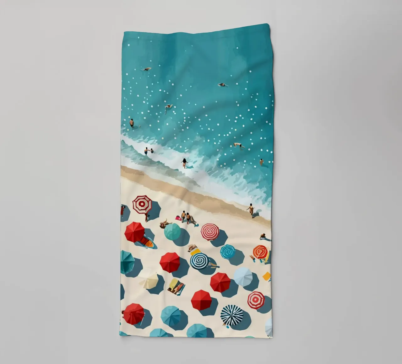 beach view from above asciugamano da bagno da Dumery Art