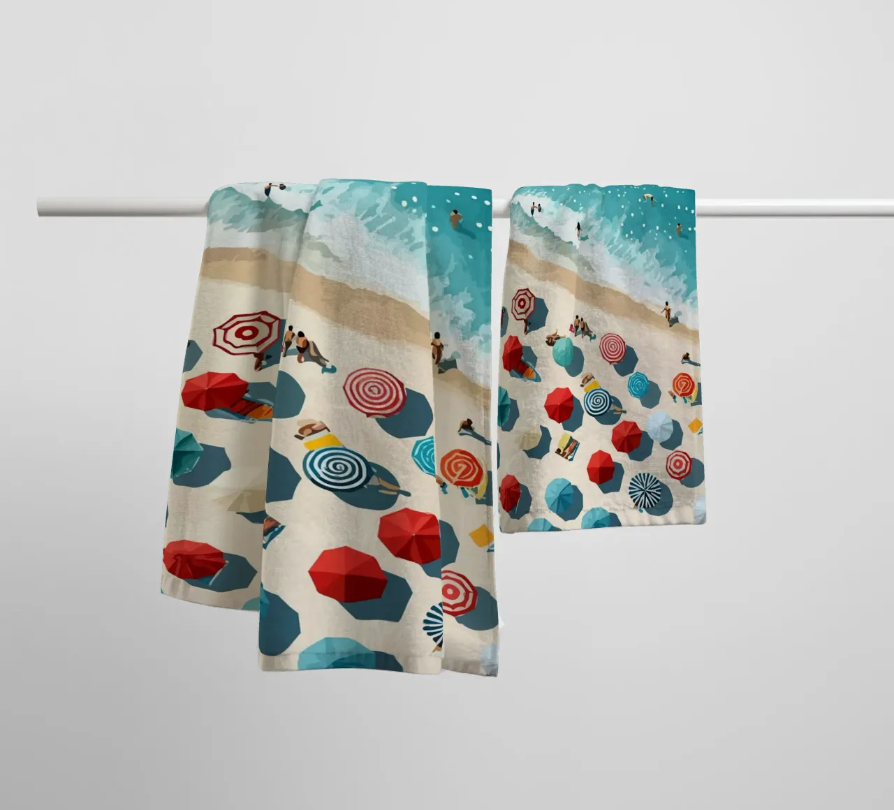beach view from above asciugamano da bagno da Dumery Art