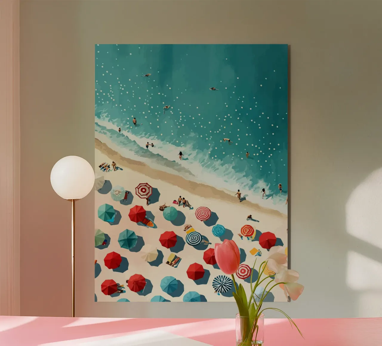 beach view from above alluminio dibond da Dumery Art
