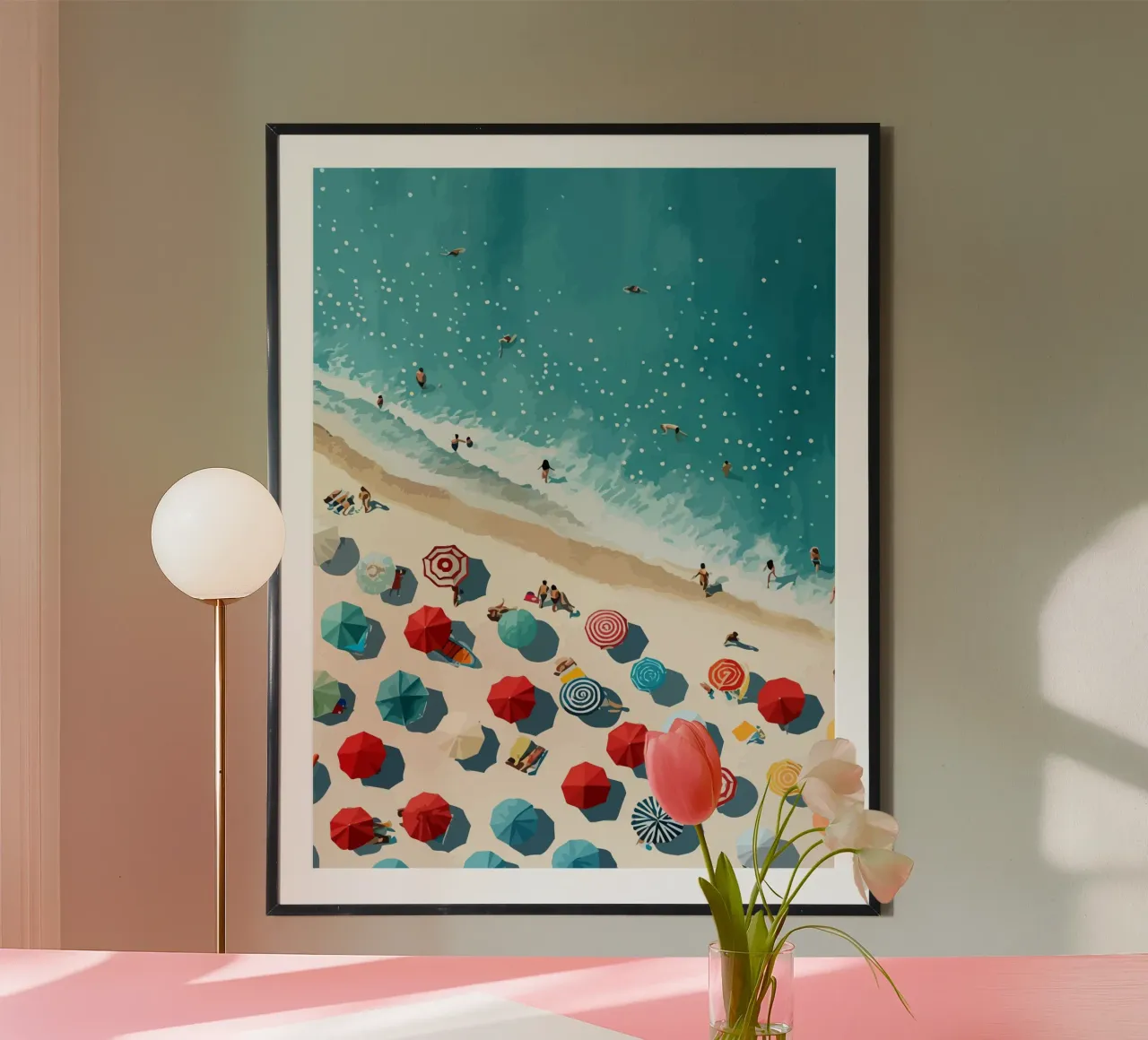 beach view from above poster de Dumery Art