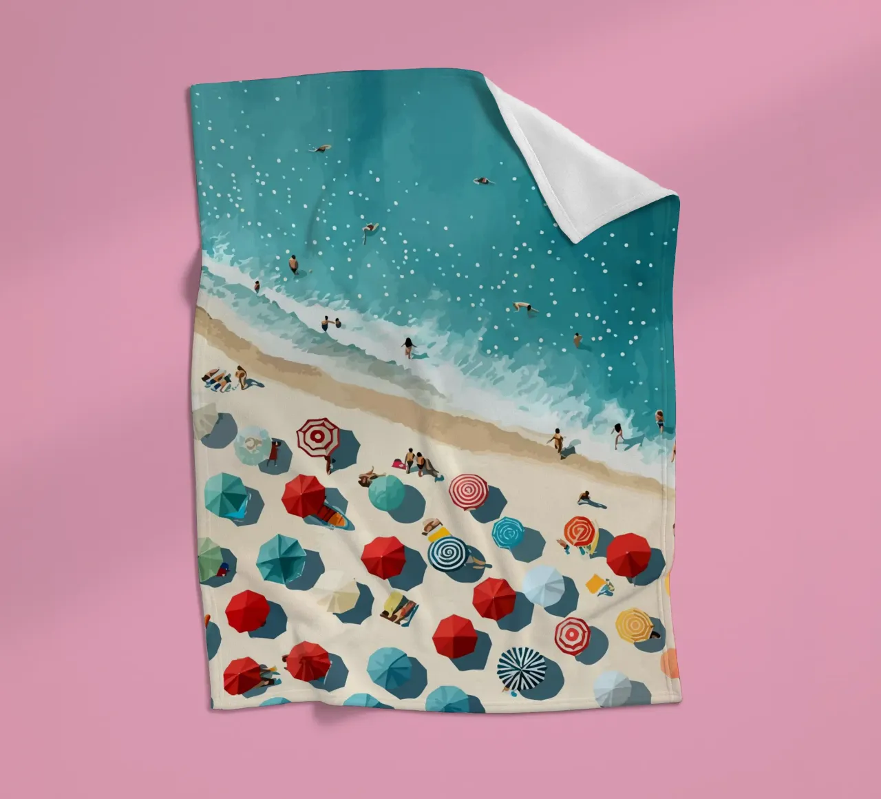 beach view from above coperta in pile da Dumery Art