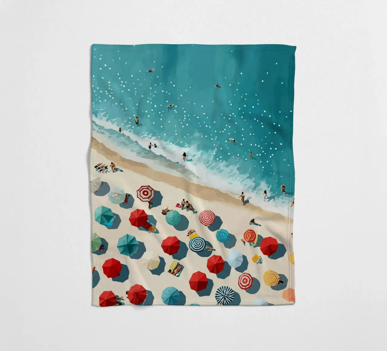 beach view from above coperta in pile da Dumery Art