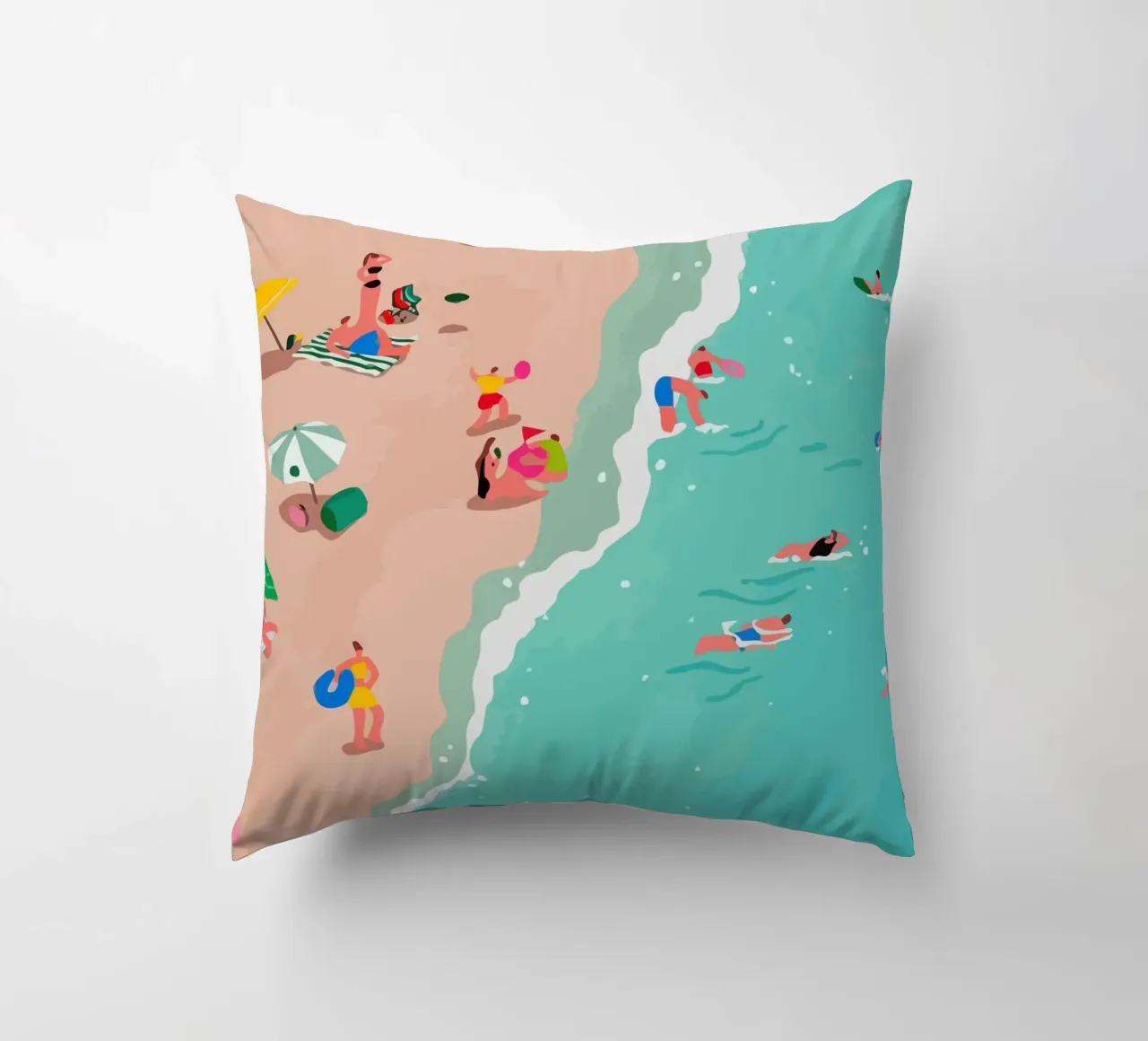 beach view from above cuscino da Dumery Art