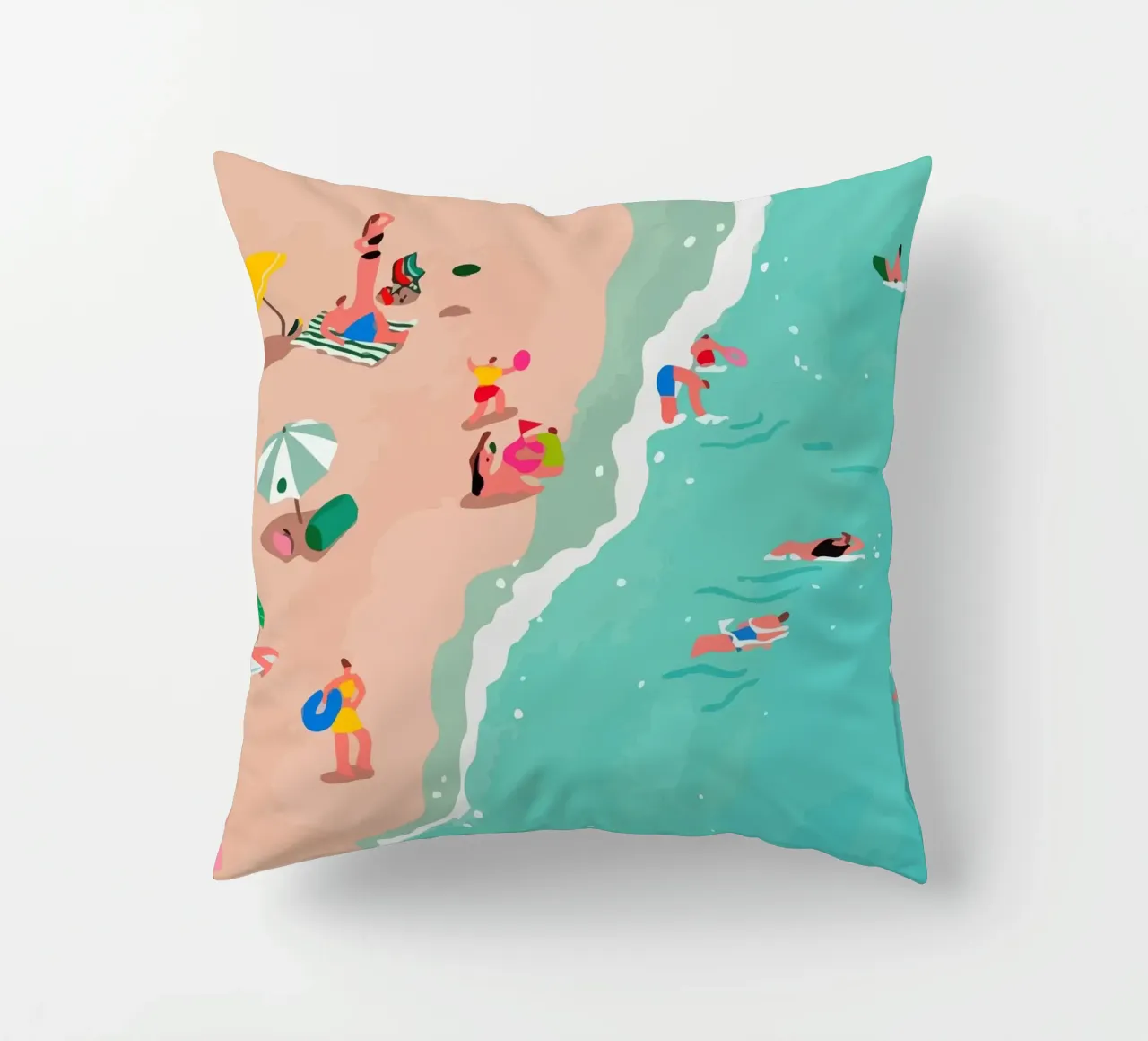 beach view from above cuscino da Dumery Art